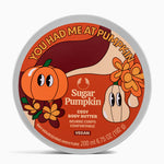The Body Shop's Sugar Pumpkin body butter container on a white background